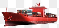 PNG Commercial container ship watercraft vehicle boat. AI generated Image by rawpixel.