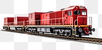 PNG Container transport train locomotive vehicle railway. 