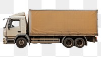 PNG Parcel transport truck vehicle white background transportation. 