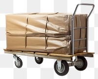 PNG Parcel cart cardboard carriage vehicle. 