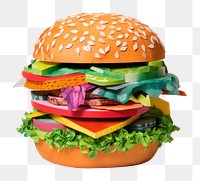 PNG Veggie burger food hamburger vegetable. AI generated Image by rawpixel.