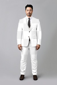 Men's business suit png mockup, transparent apparel