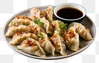 PNG Dumpling sauce plate food. AI generated Image by rawpixel.