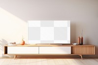 Smart TV screen png mockup, transparent design