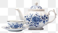 PNG Teapot cup porcelain pottery. .