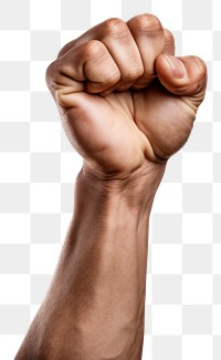PNG Hand fisted finger white background gesturing. AI generated Image by rawpixel.