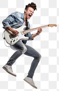 PNG Guitar musician adult man. AI generated Image by rawpixel.