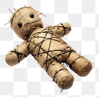 PNG Voodoo doll toy white background representation. AI generated Image by rawpixel.