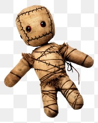 PNG Voodoo doll toy white background representation. AI generated Image by rawpixel.