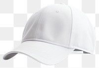 PNG White baseball cap white background headwear headgear. 