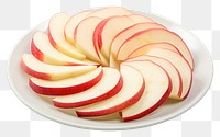 PNG Apple plate slice fruit. AI generated Image by rawpixel.