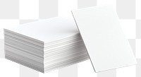 PNG Business cards paper white white background. AI generated Image by rawpixel.