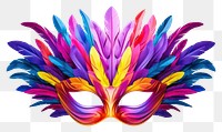 PNG Mardi gras feather mask carnival white background lightweight. 