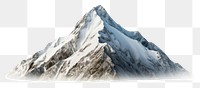 PNG  Mountain range outdoors nature snow. AI generated Image by rawpixel.