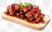 PNG Pork ribs racks sauce meat food. AI generated Image by rawpixel.