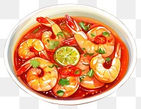 PNG  Tom Yum food soup shrimp. AI generated Image by rawpixel.