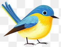 PNG Blue yellow bird animal canary. AI generated Image by rawpixel.