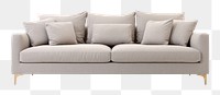 PNG  Modern gray sofa furniture cushion pillow. AI generated Image by rawpixel.