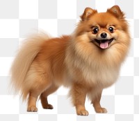 PNG  Cute dog pomeranian mammal animal. AI generated Image by rawpixel.