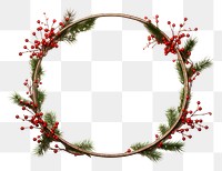 PNG  Christmas frame wreath plant white background