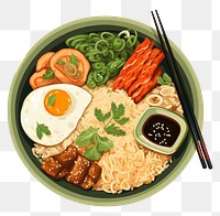 PNG Chopsticks noodle lunch plate. 