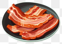 PNG Bacon meat pork food. AI generated Image by rawpixel.