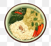 PNG Plate food meal rice. AI generated Image by rawpixel.