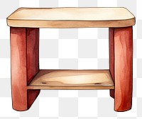 PNG Side table furniture cartoon chair. 