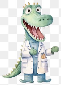 PNG Crocodile cartoon animal white background. AI generated Image by rawpixel.