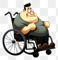 PNG Wheelchair cartoon white background parasports. AI generated Image by rawpixel.