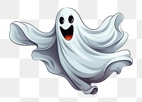 PNG Ghost cartoon drawing white. AI generated Image by rawpixel.