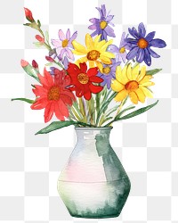 PNG Vase flower plant art. 