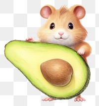PNG  Hamster rat cartoon rodent. AI generated Image by rawpixel.