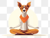 PNG Dog meditating mammal animal yoga. 