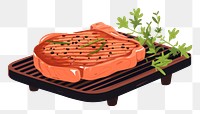 PNG Grilling cooking steak meat. AI generated Image by rawpixel.