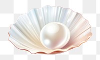 PNG Pearl shell clam white background invertebrate. AI generated Image by rawpixel.