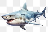 PNG Shark animal fish white background. AI generated Image by rawpixel.