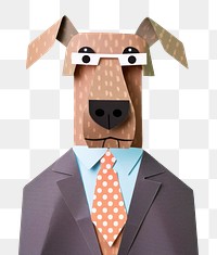 PNG Dog businessman animal anthropomorphic representation. AI generated Image by rawpixel.