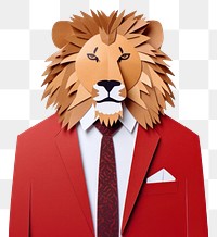 PNG Lion businessman mammal animal adult. 