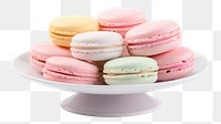 PNG Macaron plate macarons food. 