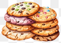 PNG Cookies cookie food white background. AI generated Image by rawpixel.
