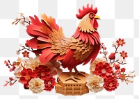 PNG Chinese New Year chicken poultry animal. AI generated Image by rawpixel.