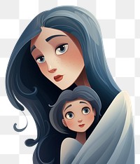 PNG Mother portrait cartoon adult. AI generated Image by rawpixel.