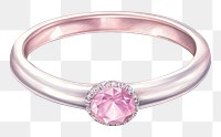 PNG Pink diamond ring gemstone jewelry silver. AI generated Image by rawpixel.