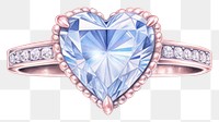 PNG Diamond heart ring gemstone jewelry  