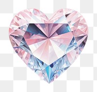 PNG Diamond heart gemstone jewelry  .