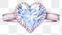 PNG Diamond heart ring gemstone jewelry  