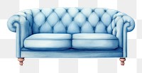 PNG Luxury blue sofa furniture armchair white background. AI generated Image by rawpixel.