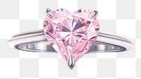 PNG Pink diamond heart ring gemstone jewelry silver. 