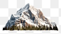 PNG Snow cap rocky mountain landscape outdoors nature. AI generated Image by rawpixel.